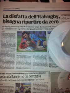 The terrible match for Italy against Wales. Photo J Finnigan