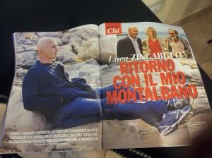 The return of Montalbano! Glossy mag at Sandra's hairdressers.